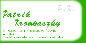 patrik krompaszky business card